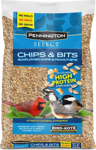 PENNINGTON Select Chips Bits Wild Bird Food, 15-lb bag
