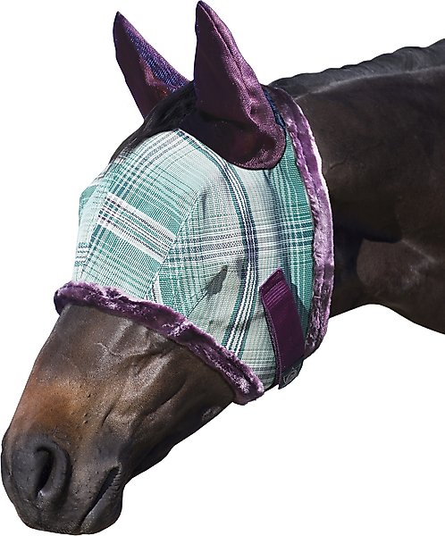 Show full view: Kensington Protective Products Horse Fly Mask with Fleece Ears & Forelock Hole, Imperial Jade, Large slide 1 of 8