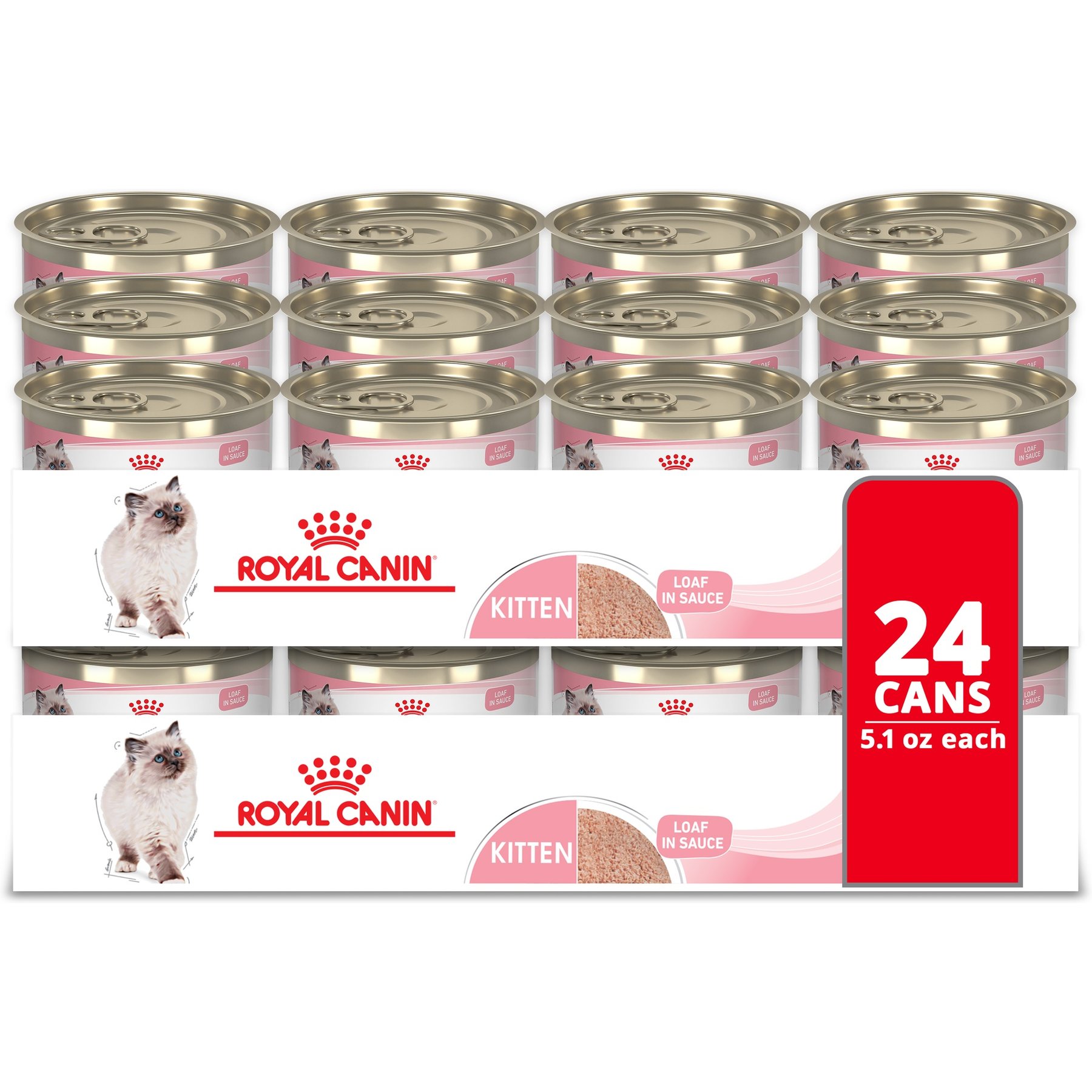 Royal Canin Feline Health Nutrition Kitten Instinctive Loaf in Sauce Canned Cat Food 3 oz Case of 24