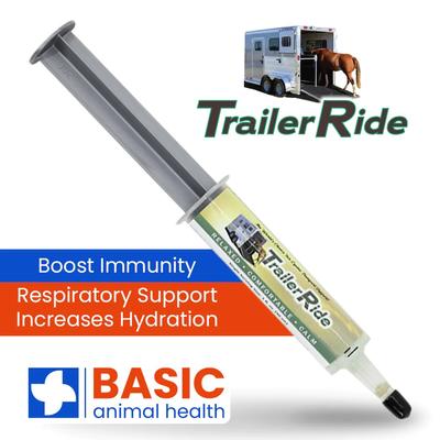 Show full view: Basic Animal Health TrailerRide Gel Horse Supplement, 30-ml syringe, 1 count slide 1 of 5