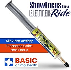 Basic Animal Health ShowFocus/BetterRide Gel Horse Supplement, 30-ml syringe, 1 count