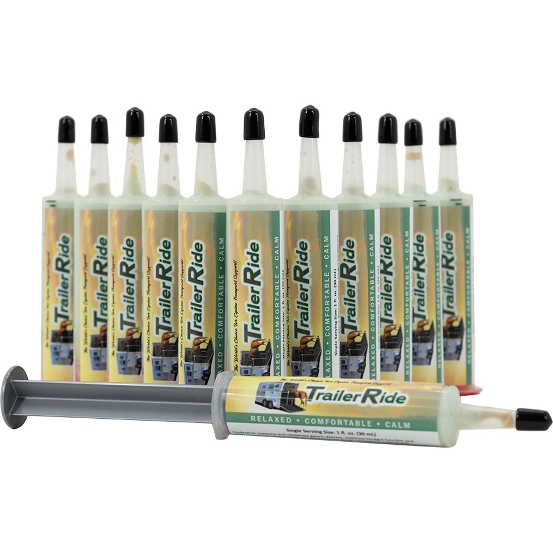 Basic Animal Health TrailerRide Gel Horse Supplement, 30-ml syringe, 12 count