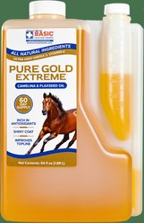 Basic Animal Health Pure Gold Extreme Liquid Horse Supplement, 64-fl oz