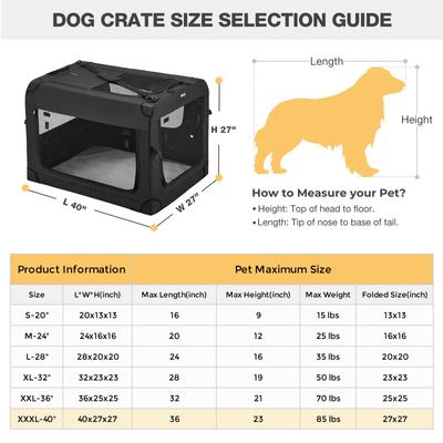 Show full view: Veehoo Folding 3-Door Soft-Sided Dog Crate, Black, 3X-Large slide 8 of 10