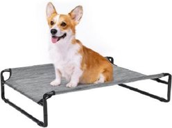 Veehoo Original Cooling Elevated Dog Bed, Black Silver, Medium