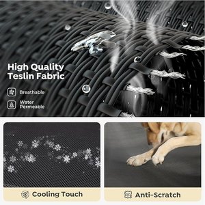 Veehoo Cooling Elevated Dog Bed, Black, X-Large