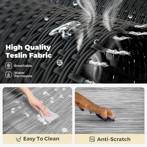 Veehoo Cooling Elevated Dog Bed, Black Silver, X-Large