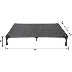 Veehoo Cooling Elevated Dog Bed, Black Silver, X-Large