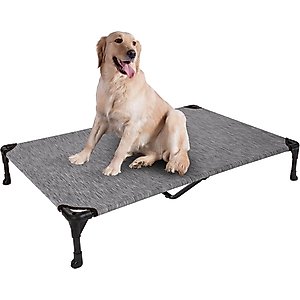 Veehoo Cooling Elevated Dog Bed, Black Silver, X-Large