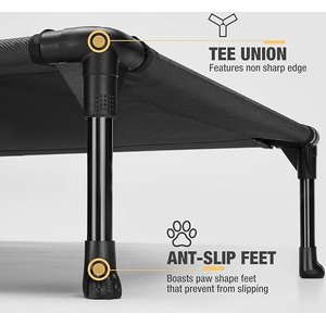 Veehoo Cooling Elevated Dog Bed, Black, X-Large