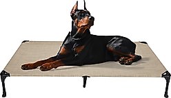 Veehoo Cooling Elevated Dog Bed, Beige Coffee, XX-Large