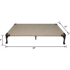 Veehoo Cooling Elevated Dog Bed, Beige Coffee, X-Large