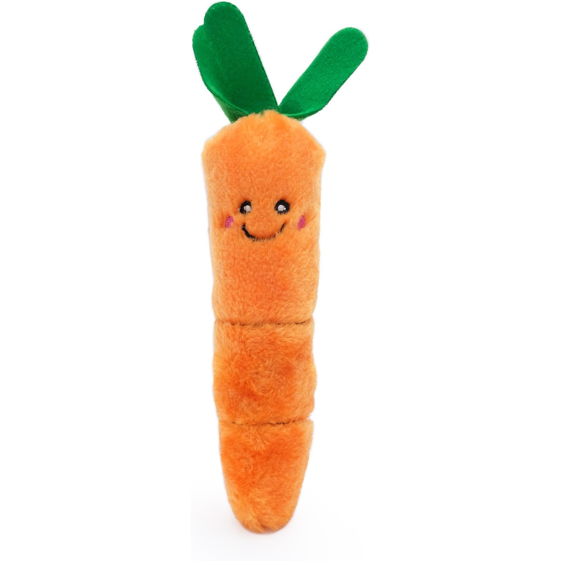 ZippyClaws Kickerz Carrot Cat Plush Toy with Catnip, Orange
