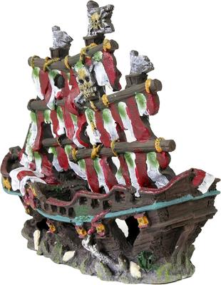 Show full view: Penn-Plax Striped Sail Shipwreck Fish Ornament, Multicolor slide 4 of 8