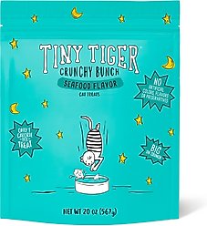 Tiny Tiger Crunchy Bunch Fins of Fury Seafood Flavor Cat Treats, 20-oz bag