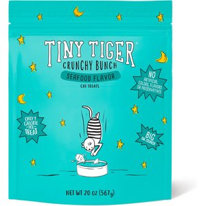 Tiny Tiger Crunchy Bunch Fins of Fury Seafood Flavor Cat Treats, 20-oz bag