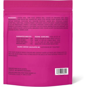 Tiny Tiger Crunchy Bunch Fearless Feathers & Gracious Gills Chicken & Seafood Flavor Cat Treats, 20-oz bag