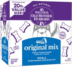 Old Mother Hubbard by Wellness Classic Original Mix Natural Small Oven-Baked Biscuits Dog Treats, 20-lb box