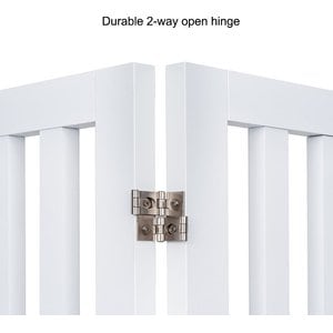 Unipaws Free Standing Dog Gate, White, 24-in, 2-panel