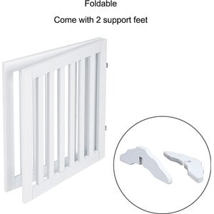 Unipaws Free Standing Dog Gate, White, 24-in, 2-panel