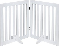 Unipaws Free Standing Dog Gate, White, 24-in, 2-panel