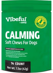 Vibeful Calming Melatonin Peanut Butter Flavored Soft Chews Calming Supplement for Dogs, 14 count