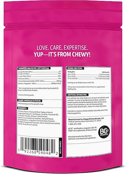 Show full view: Vibeful Probiotic Bites Pumpkin Flavored Soft Chews Digestive Supplement for Dogs, 14 count slide 2 of 8