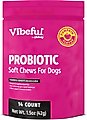 Vibeful Probiotic Bites Pumpkin Flavored Soft Chews Digestive Supplement for Dogs, 14 count