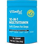 Vibeful 10-in-1 Multivitamin Bites Peanut Butter Flavored Soft Chews Supplement for Dogs, 14 count