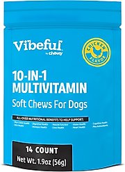 Vibeful 10-in-1 Multivitamin Bites Chicken Flavored Soft Chews Supplement for Dogs, 14 count