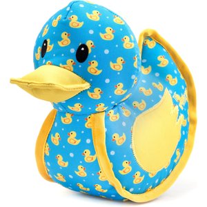 The Worthy Dog Christmas Snowman Squeaky Plush Dog Toy, Blue