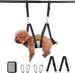 Ownpets Pet Grooming Hammock with Carabiners, Small