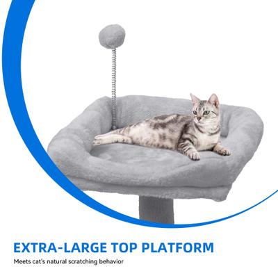 Show full view: Yitahome 64.5-in Sisal Cat Tree, Light Gray slide 5 of 8