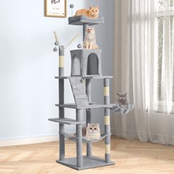 Yitahome 64.5-in Sisal Cat Tree, Light Gray