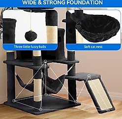 Yitahome 75-in Sisal Cat Tree & Condo, Black slide 2 of 6