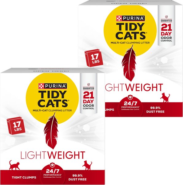 TIDY CATS Lightweight 24 7 Scented Clumping Clay Cat Litter 17 lb box bundle of 2 Chewy