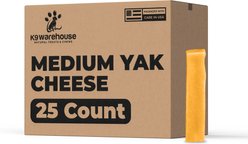 K9warehouse Yak Chews Medium Dog Himalayan Chew Treats, 25 count