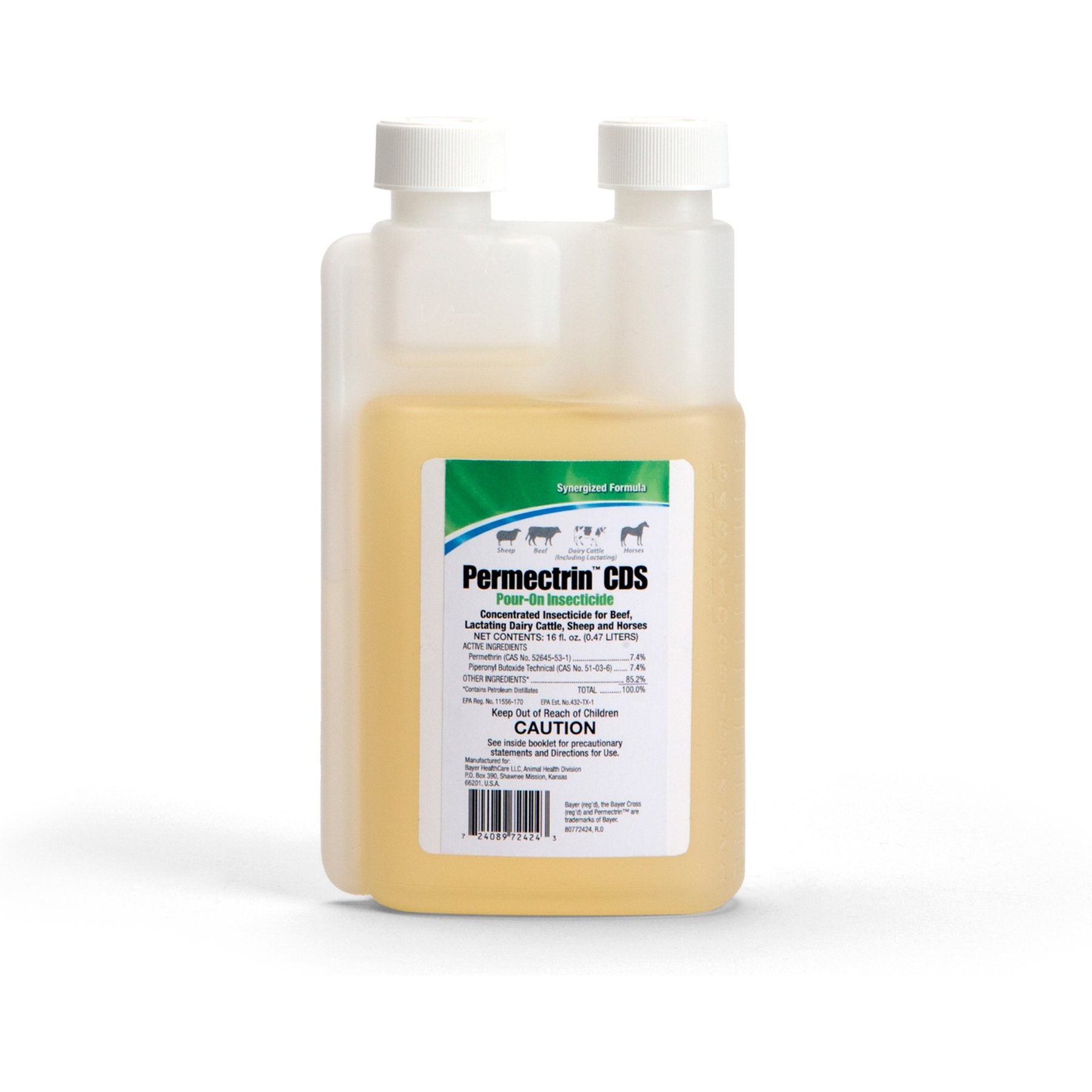 Elanco Permectrin CDS Pour-On Farm Animal Insecticide, 16-fl oz