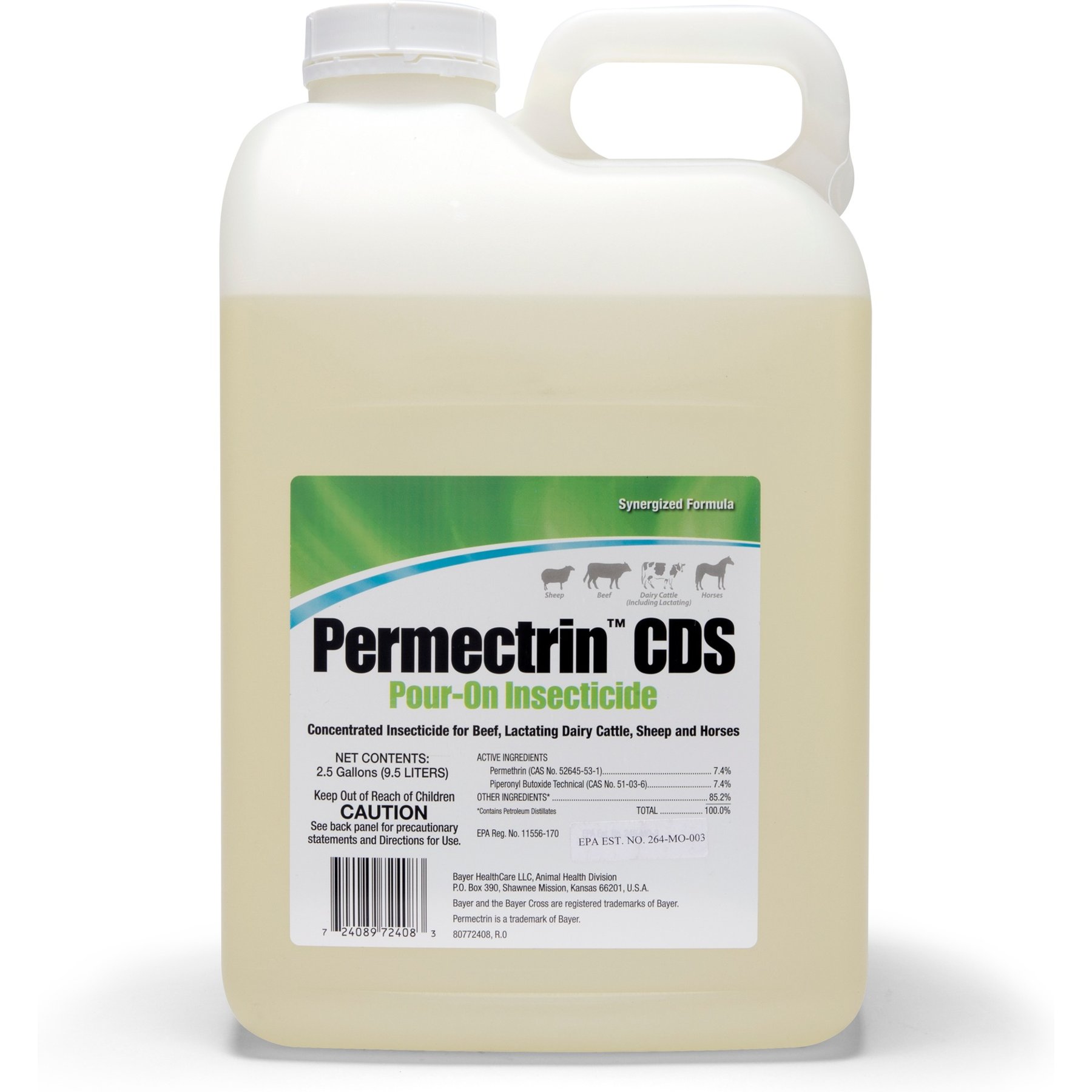 Elanco Permectrin CDS Pour-On Farm Animal Insecticide, 2.5-gal