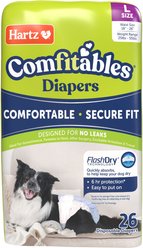Hartz Comfitables Male & Female Dog Diapers, Large: 18 to 26-in waist, 26 count slide 1 of 7