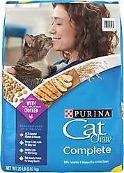 Purina Cat Chow Complete with Real Chicken & Vitamins Dry Cat Food, 20-lb bag