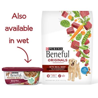 Show full view: Purina Beneful Originals with Farm-Raised Beef Real Meat Dog Food, 3.5-lb bag slide 8 of 13
