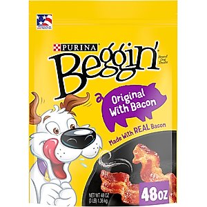 Purina Beggin' Strips Original with Bacon Flavored Dog Treats, 48-oz bag