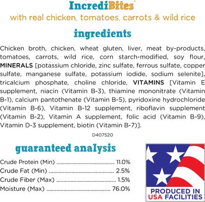 Show full view: Purina Beneful IncrediBites Adult Variety Pack Chicken Beef & Salmon Small Breed Wet Dog Food, 3-oz, case of 12 slide 8 of 12