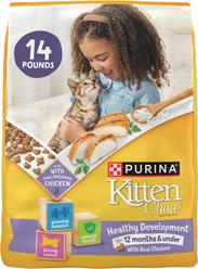 Kitten Chow Healthy Development Chicken Flavor Muscle & Brain Development Kitten Dry Cat Food, 14-lb bag slide 1 of 8