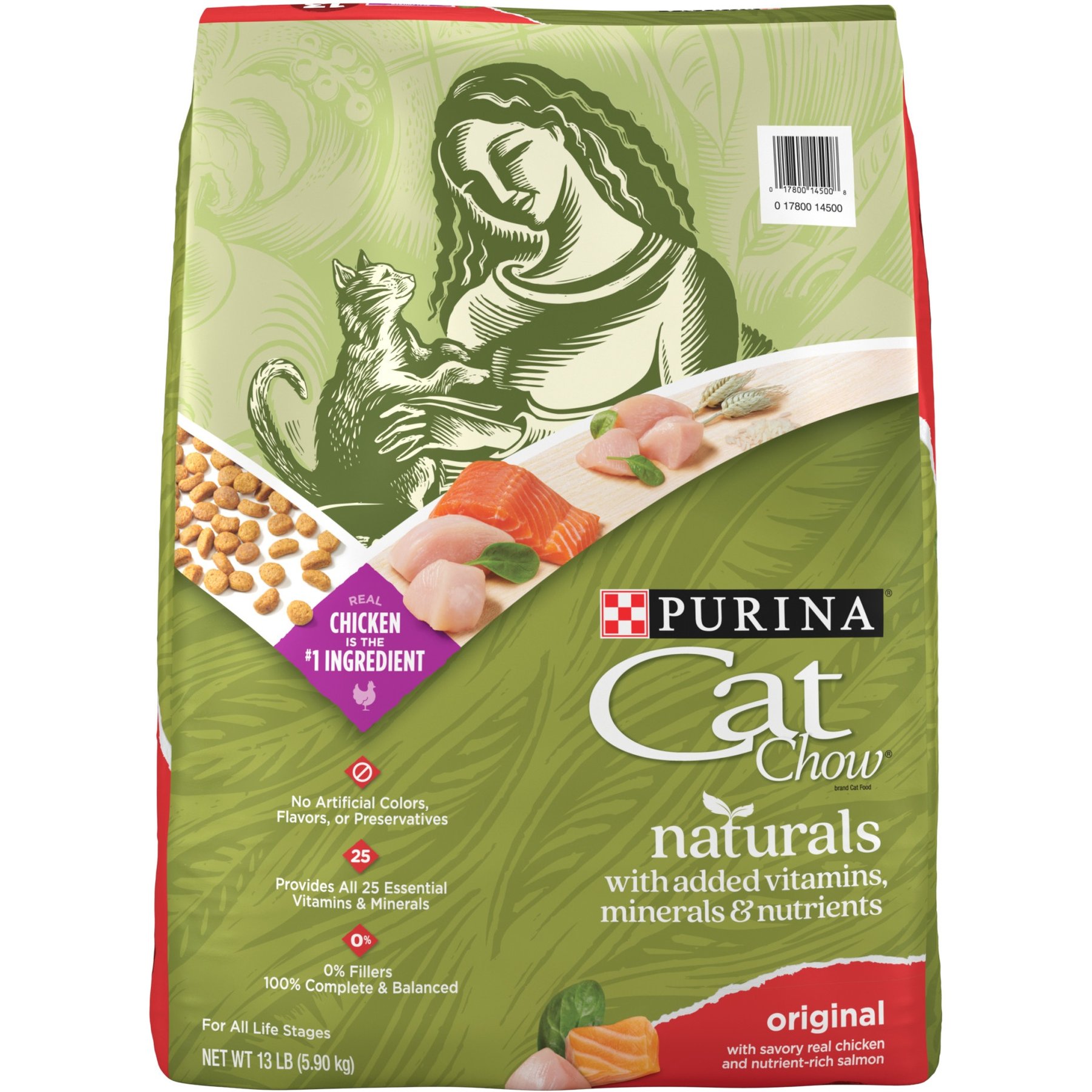 Purina Cat Chow Naturals Original Dry Cat Food 13 lb