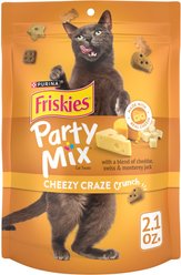 Friskies Party Mix Cheezy Craze Crunch Flavor Crunchy Cat Treats, 2.1-oz bag