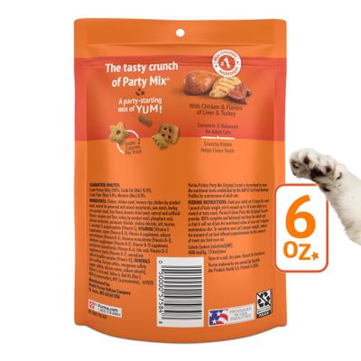 Show full view: Friskies Party Mix Original Crunch Flavor Crunchy Cat Treats, 6-oz bag slide 3 of 12