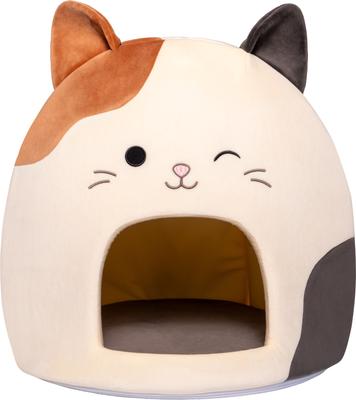 Show full view: Squishmallows Cam the Cat Covered Dog & Cat Bed, Gray & White slide 2 of 6