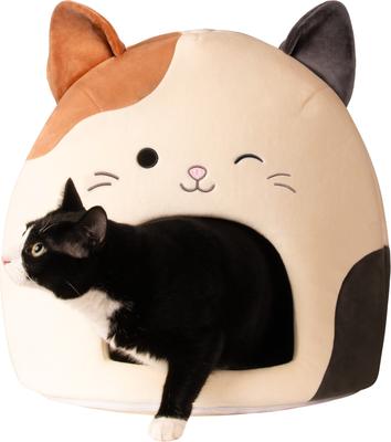 Show full view: Squishmallows Cam the Cat Covered Dog & Cat Bed, Gray & White slide 4 of 6